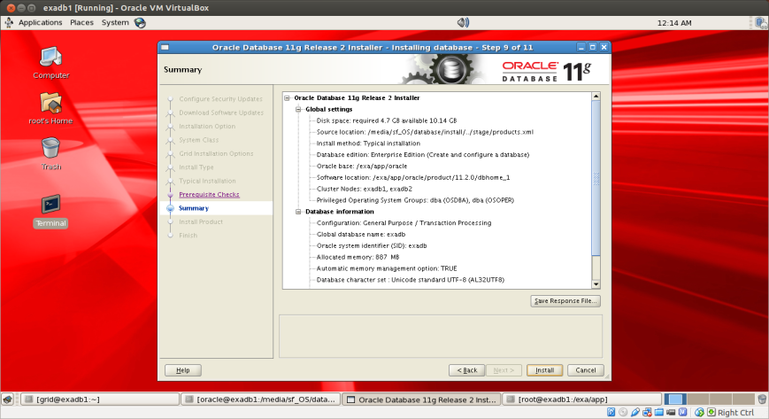 exadb1 [Running] - Oracle VM VirtualBox_203